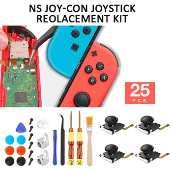 25pcs/set Joycon Joystick-ul de Înlocuire pentru Nintendo Comutator / Lite Controler de Joc 3D Stick Analog Părți Instrument de Reparare Kit