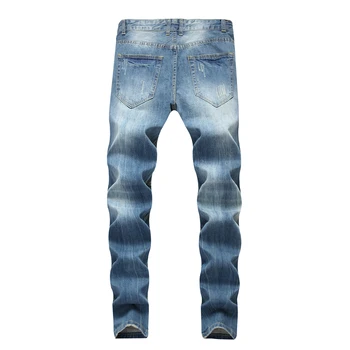 2020New Barbati Blugi Gaură Întindere Distrus Hip Hop Jean Homme Masculino de Design de Moda pentru Bărbați Jean Slim Jeans Pentru bărbați Pantaloni