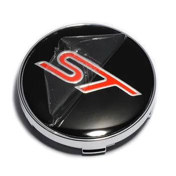 4buc 60MM ST Logo-ul de Roți Auto, Centru de Capace Embleme pentru Ford Fusion ST Everest Scape Explorer Marginea Mondeo Focus Ecosport Fiesta Kuga
