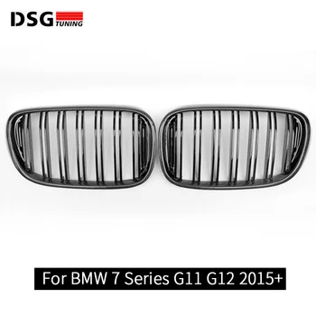 Fibra de Carbon + ABS Materiale de Curse Gratar pentru BMW Seria 7 G11 G12-Prezent Rinichi Bara Fata Grila