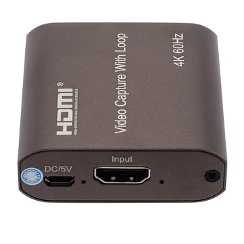 4K 60hz Bucla de Ieșire HDMI placa de Captura Audio Înregistrare Video Placa de Live Streaming USB 2.0 3.0 1080p Grabber pentru PS4 Jocul DVD-Foto