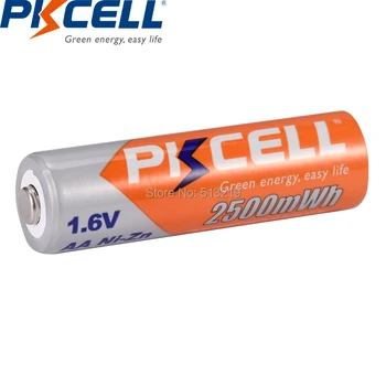 15BUC PKCELL 2500mWh 1.6 V AA Ni-Zn baterii AA Baterie Reîncărcabilă Supra-curent de Protecție NI ZN baterii pentru Jucarii Camera