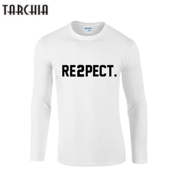 TARCHIA T Camasa Barbati de Calitate Bumbac Topuri Tricou Maneca Lunga T-shirt pentru Bărbați REPECT Tipărite Hip Hop Tricouri Barbati Haine Camisetas