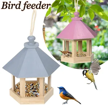 Lemn Fermelor De Păsări Agățat În Aer Liber Tip De Păsări De Companie Semințe De Alimentare Alimentator Copac Grădină Gustări Găleată Titularul Alimentator De Pasăre Stație De Alimentare #S