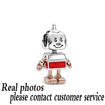 2020 Nou Stil de Argint 925, de Înaltă calitate, Mouse-ul 1:1 Robot de Serie, Farmecul Diy Bratara Originale Femei Moda Bijuterii Cadou