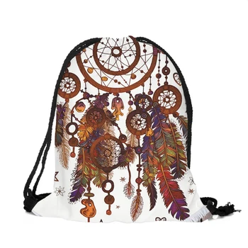 Moda Cordon geanta Unisex Rucsaci Mandala de Imprimare 3D Școală saci de Cordon Rucsac Mochila Feminina Masculina