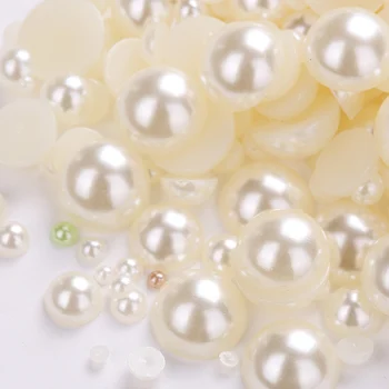 24Color 1000pcs (2-10mm) Flatback Jumătate Runda Pearl de Artizanat ABS Imitație Pearl Rășină Album Margele DIY Meșteșug de Decorare Arta de Unghii