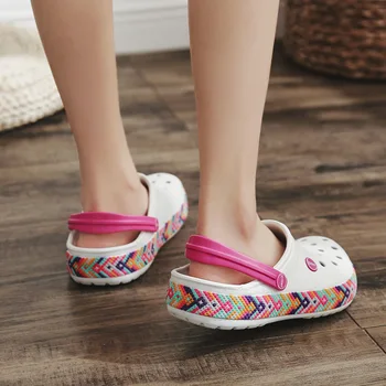 Vara Femei Catâri Saboți Fete Grădină Sandale Pantofi Dulce Bomboane de Culoare Bloca Papuci Pentru Femei