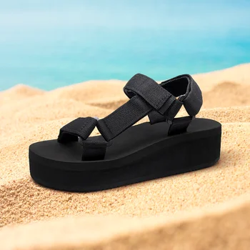 Plaja doamnelor Sandale de Moda Stil Roman Crescut rezistent la Uzura, Non-alunecare Respirabil, Moale, Confortabil Picioarele Slim Tocuri Pană