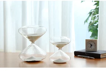 Sticlă plană Clepsidra de Nisip Timer Ceas de Moda, Decor Acasă de Ziua Îndrăgostiților Cadou de Ziua Ampulheta Reloj De Arena Ornamente artizanale