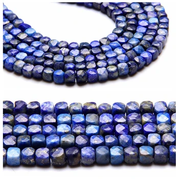 4MM de Înaltă calitate natural lapis lazuli albastru pătrat margele vrac distanțier piatra albastru margele pentru bijuterii a face găsirea cercei cadouri