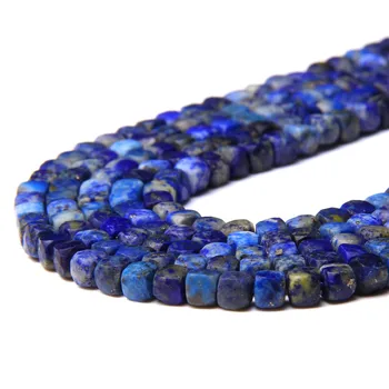 4MM de Înaltă calitate natural lapis lazuli albastru pătrat margele vrac distanțier piatra albastru margele pentru bijuterii a face găsirea cercei cadouri