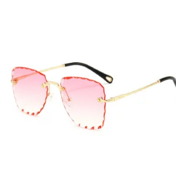Vintage Împodobite fără ramă de ochelari de Soare Femei Fumuriu Culoare lentile de Ochelari de sex Masculin de sex Feminin de Ochelari de Soare UV400 Ochelari de zonnebril dames