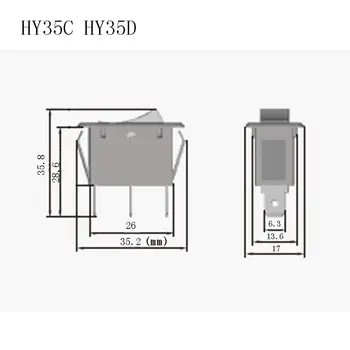2 buc KEDU Impermeabil Rock Comutator 125V/250V 12(10)O Putere Industrială de Instrumente Buton Comuta 2Pins HY35C/ 3Pins HY35D