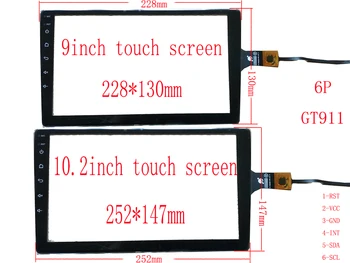 9 10.1 10.2 inch Carpc DIY 1366*768 IPS HDMI Display 1280*720 de Înaltă Luminozitate USB Digitizer Touch de Sprijin Raspberry Pi WIN10