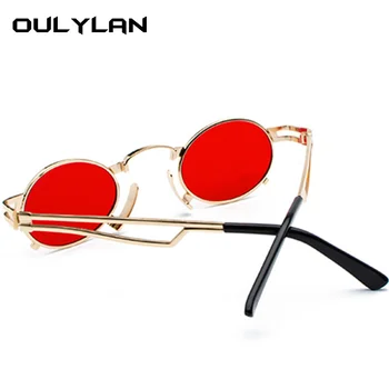 Oulylan Mici Steampunk ochelari de Soare Femei Bărbați Vintage Gotice Punk Ochelari de Soare Metal Brand Designer de Moda Doamnelor UV400 Ochelari