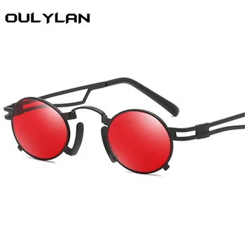 Oulylan Mici Steampunk ochelari de Soare Femei Bărbați Vintage Gotice Punk Ochelari de Soare Metal Brand Designer de Moda Doamnelor UV400 Ochelari