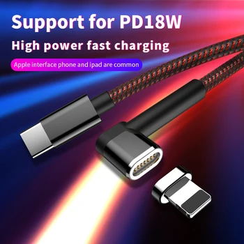 PD Tip C pentru Iluminat Rapid de Încărcare Magnetic Cablu Pentru iPhone 6S 7 8 plus XR XS 11 Pro Max MacBook PD Magnet Incarcator Cablu USB C