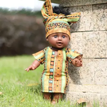 Copii Mai Buni Tovarăși De Joacă De Simulare Africane Fată Băiat Renăscut Baby Doll Minunat Parul Cret Nou-Născuți Papusa Jucării Pentru Copii Cadouri