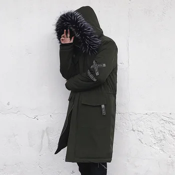 2019 Nou hanorac barbati iarna jacheta din bumbac gros de sex masculin de înaltă calitate de moda Casual Cald parka strat de bumbac pentru bărbați îmbrăcăminte de brand