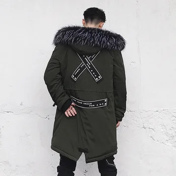2019 Nou hanorac barbati iarna jacheta din bumbac gros de sex masculin de înaltă calitate de moda Casual Cald parka strat de bumbac pentru bărbați îmbrăcăminte de brand