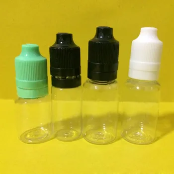 200pcs 10ml plastic sticla PET de plastic gol Dropper sticla de ulei cu sigiliu capac cu protecție pentru copii Pentru E-cig lichid suc E