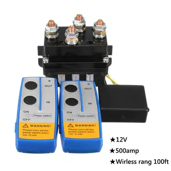 Universal Electromagnetice Twin fără Fir Control de la Distanță Controler de Recuperare 4x4 12V 500Amp HD Contactor Winch Control