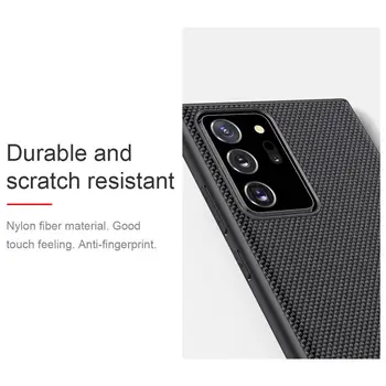 Pentru Samsung Galaxy Nota 20, Ultra Caz Nillkin 3D Texturate din Nailon PC Slim Capacul din Spate Margine Moale Caz de Telefon pentru Samsung Nota 20 5G
