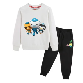 Copii Haine Băiat Octonaut Set haine costum de Desene animate pentru Copii cu Maneca Lunga tricou Tricou Fete
