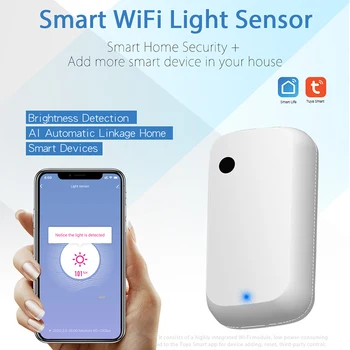 Lonsonho Tuya WiFi Inteligent De Lumină Senzor De Luminozitate Detector Inteligent De Securitate Acasă De Legătură Fără Fir Control De La Distanță App Smartlife