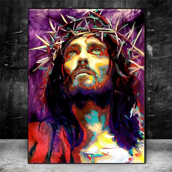 Rezumat Portret Al lui Isus Panza Picturi Pe Perete Postere de Arta, Printuri Și Isus Arta Canvas Imaginile Pentru Camera de zi Cuadros