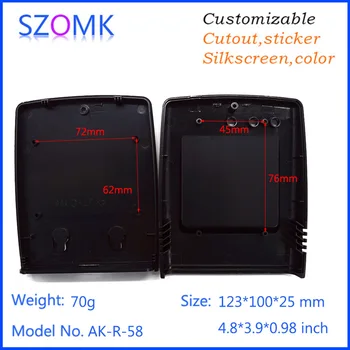 1 buc, 123*100*25mm szomk electronice de alarmă locuințe cititor de carduri de plastic de proiect cabina de montare pe perete de plastic cutie de joncțiune