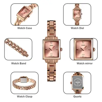 SKMEI Brand de Lux Piața de Femei Brățară Ceas din Oțel Inoxidabil Cuarț Doamnelor Impermeabil Ceas, Ceas Relogio Feminino Dropshiping