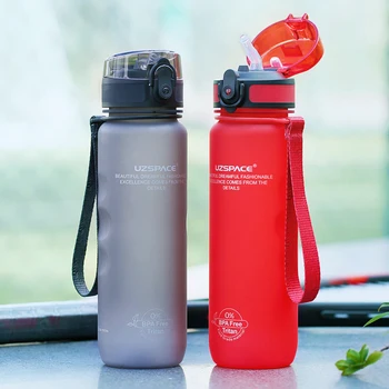 UZSPACE Sport Sticla de Apa Direct Bea sau Paie de fructe Sticla cu Infuzor 500ml Portabile, Etanșe Gourde Plastic Drinkware BPA Free