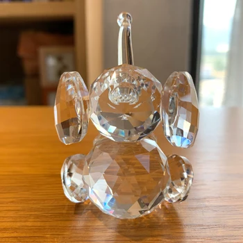 Cristal Elefant Drăguț Figurina Animal Mini Sculptura Prespapier Home Decor masa Decor de Masă Cadou de Crăciun pentru Copii