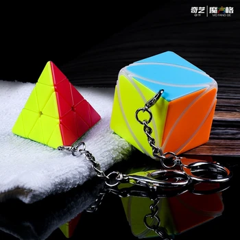 Qiyi breloc breloc cub 3x3 puzzle cub magic cube piramida frunze de Arțar cub sac de ornament cub de jucarii educative pentru copii