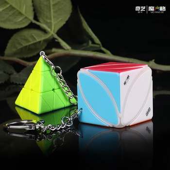 Qiyi breloc breloc cub 3x3 puzzle cub magic cube piramida frunze de Arțar cub sac de ornament cub de jucarii educative pentru copii