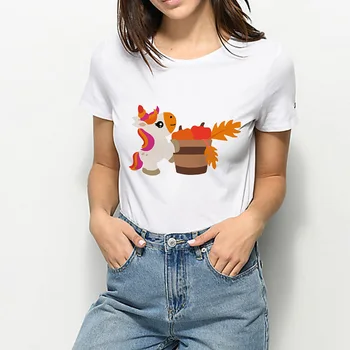 Noi Sosiri T-shirt Femei Unicorn tricou Femei Estetice Animal ropa mujer de Moda pentru Femei tricou Versatil Supradimensionat Tricou
