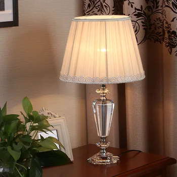 Moda Cristal Lampă de Noptieră Dormitor Living de Iluminat Lampa de Cald Romantic Lămpi de Masă pentru Living Cristal Lampă de Masă cu LED