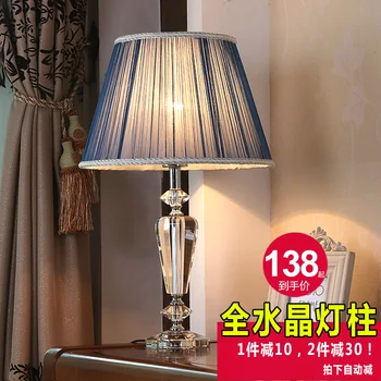 Moda Cristal Lampă de Noptieră Dormitor Living de Iluminat Lampa de Cald Romantic Lămpi de Masă pentru Living Cristal Lampă de Masă cu LED