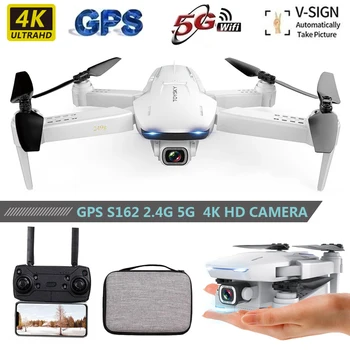 S162 RC Drone cu Camera 4K cu Drona Reglabil Unghi Larg 5G WIFI GPS Gest FPV RC Quadcopter Dron Urmați-Mă VS XS812 SG907
