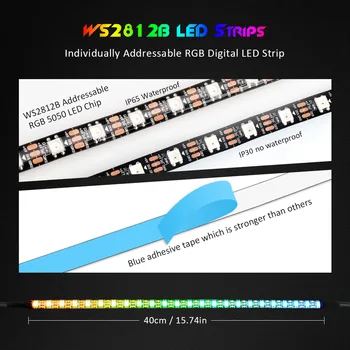 Adresabile RGB LED Strip Pentru PC, Digital RGB LED Strip Pentru GIGABYTE RGB Fusion 3 pini 5V ADĂUGARE Antet pe Placa de baza (+5V,DATE,GND)