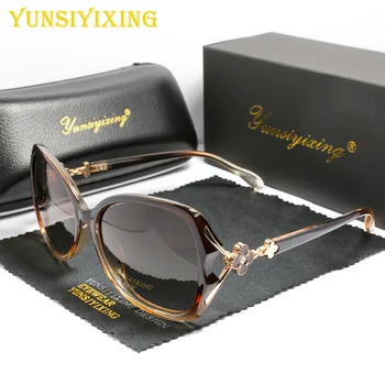 YUNSIYIXING Femei ochelari de Soare Polarizat Ochelari Anti-Orbire Moda Fluture UV400 de Lux ochelari de Soare Pentru Femei 2020 Ochelari de 8843