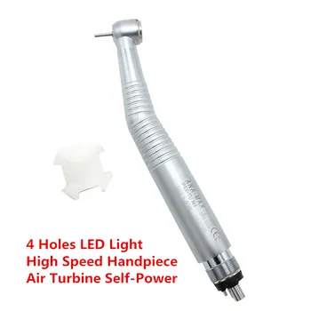 4Holes Dentare Lumina LED-uri de E-generator de Buton Vitezei Piesa Turbină cu Aer Triplu jet de Apă de Mână Bucata de Dentist Laborator