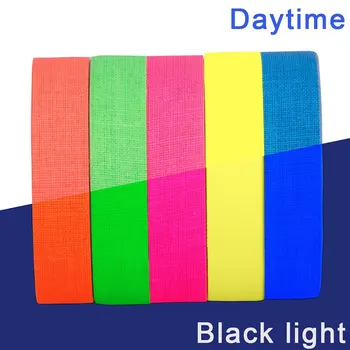 6pcs/set Bandă Fluorescentă Uv Blacklight Reactive Strălucire În Întuneric Banda Neon Bandă adezivă de Siguranță Avertisment Pentru Decor Acasă