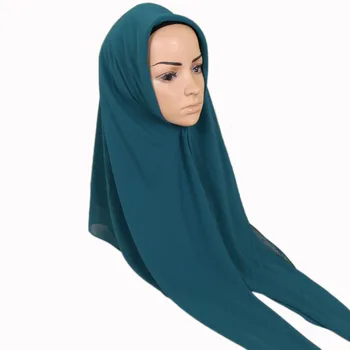 115*115Cm Simplu Balon Pătrat Sifon Instant Hijab Șal Doamna de Vară pe Plajă Eșarfe și Împachetări Bentita Foulards Musulman Sjaal