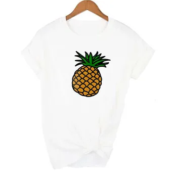 Ananas Fructe de Femei de Îmbrăcăminte de Moda T-shirt Femei Tee Top Grafic Alb Roz Galben Tricou Kawaii Camisas Mujer Haine