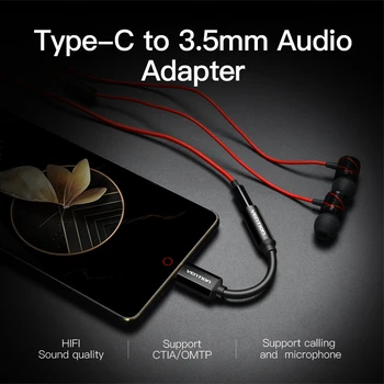 Intervenție de Tip C de 3.5 mm Adaptor USB de C Masculin Feminin de 3,5 mm Jack pentru Xiaomi 6 Mi6 se AMESTECĂ 2 Huawei Mate 10 P20 Pro AUX Cablu Audio