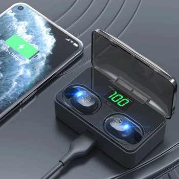 TWS Bluetooth Căști 5.1 4200mAh de Încărcare Cutie Căști fără Fir 9D Stereo Sport rezistent la apa Căști Căști Cu Microfon
