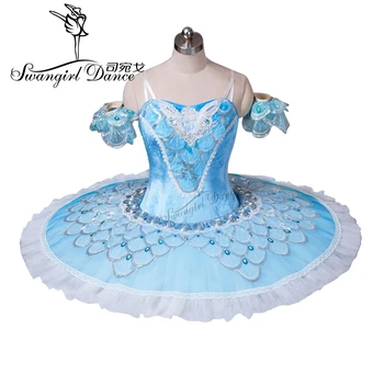 Adult Blur Pasăre Balet Costum de Scenă fetele de dormit albastru frumusețe Clasică, Balet Tutu Profesional clatita tutu BT8928